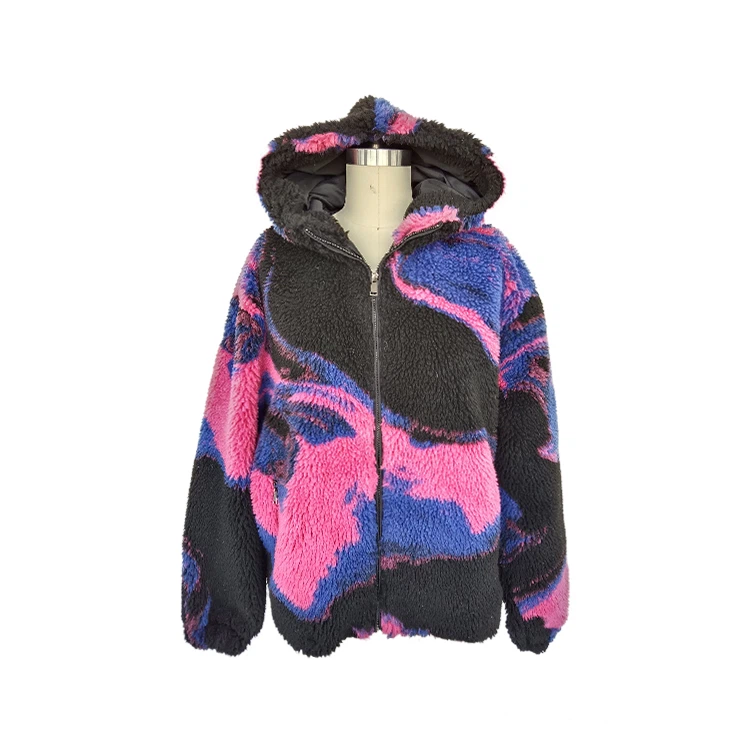 シェルパジャケットフーディー全体を印刷します